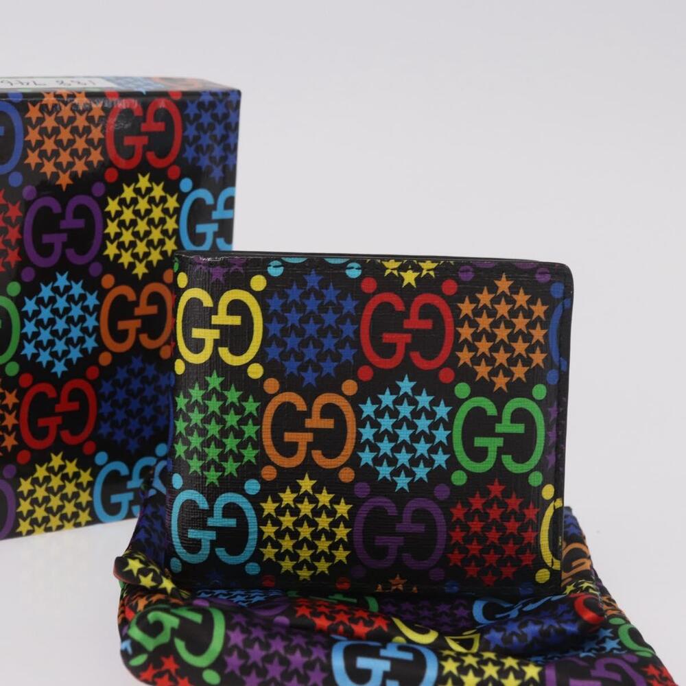 Gucci GG Supreme Monogram Psychedelic Men's Bi-Fold Wallet